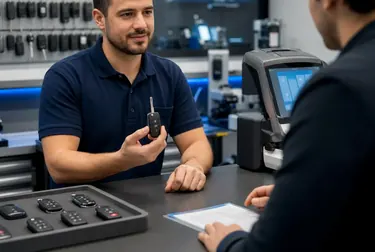 Chaveiro confeccionando uma chave codificada em Assis.